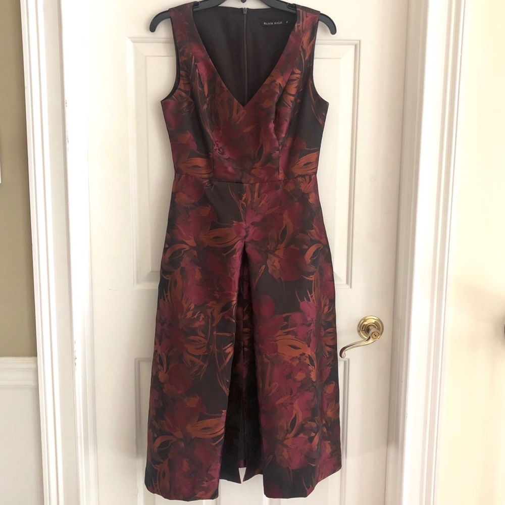 Black Halo Midi Cocktail Dress, Size 4